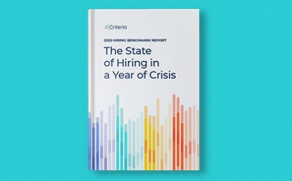 book cover - 2020 hiring benchmark report