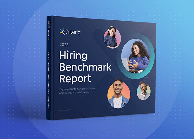 2023 Hiring Benchmark Report cover