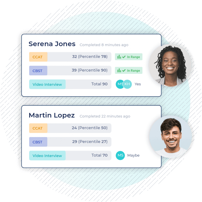 graphic of one way video assessment product feature